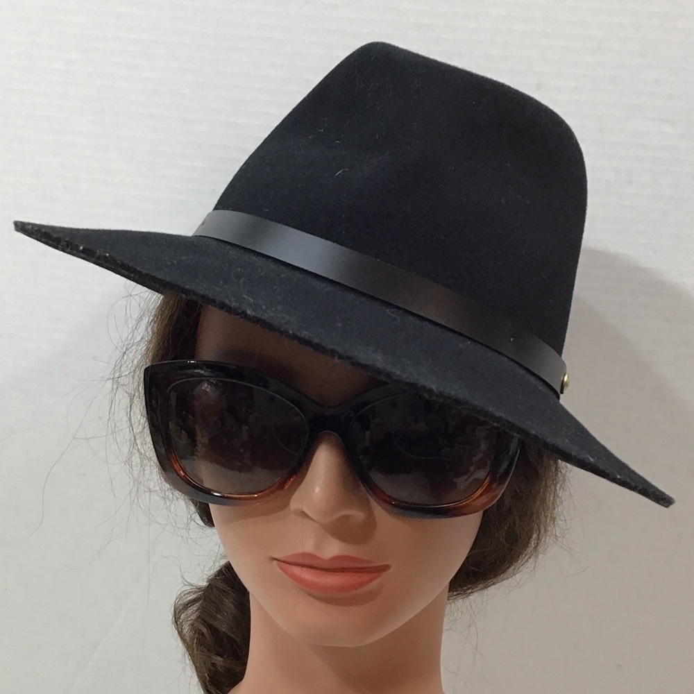 Rag & Bone Black wool Fedora Hat M